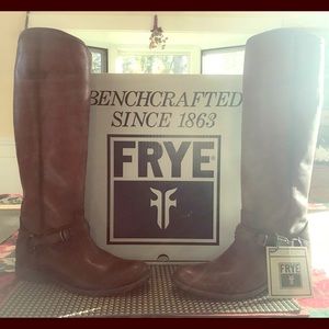 Frye Boots Size 8 NWT Philip Ring Whiskey Tall